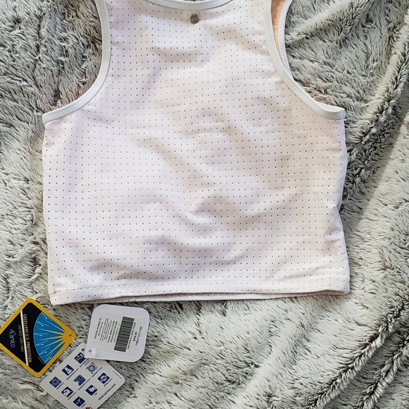 SOLD White crop top midi bra - Picture 5 of 8